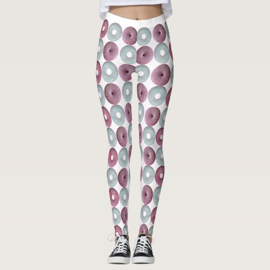 Weiße und rosa Eistümpfe Leggings (Vorderseite)