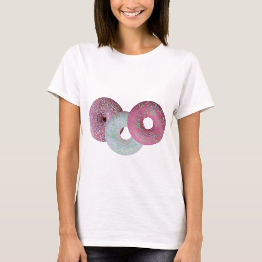Weiße und rosa Eistümpfe T-Shirt (Vorderseite)