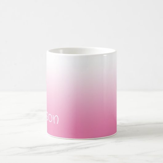 Weiße und rosa Gradient Teacher Kaffeetasse (Mittel)