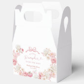 Weiße und rosa Kürbiskuchen-Baby-Gefälligkeitsbox Geschenkschachtel (Offen)