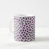 Weiße und rosa Leopardenhaut Kaffeetasse (Vorderseite Links)