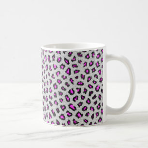 Weiße und rosa Leopardenhaut Kaffeetasse