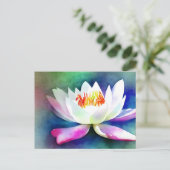 Weiße und rosa Lilie Postkarte (Stehend Vorderseite)