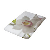 Weiße und rosa Orchidee Badematte (Schrägansicht)