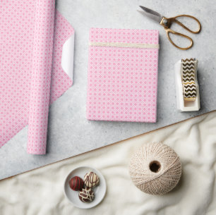 Weiße und rosa Rohrgeflecht-Weberei Geschenkpapier
