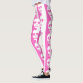Weiße und rosa Skulpturen Leggings (Links)