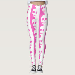 Weiße und rosa Skulpturen Leggings