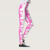 Weiße und rosa Skulpturen Leggings (Rechts)