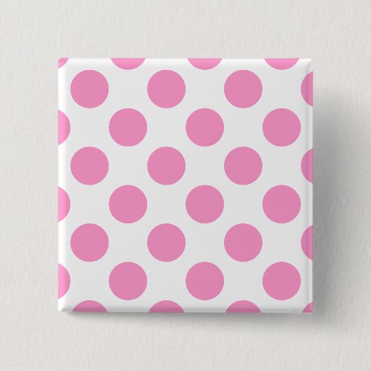 Weiße und rosa Tupfen Button (Vorderseite)