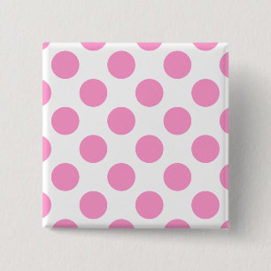 Weiße und rosa Tupfen Button