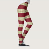 Weiße und rot gestreifte Leggings (Rechts)
