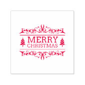 Weiße und rote frohe Weihnachten Permastempel (Design)