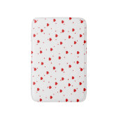 Weiße und rote Herzen Modernes Muster Badematte (Vorderseite Vertikal)