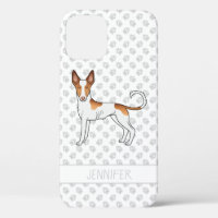 Weiße und rote Ibizan-Hunde glatter Coat mit Namen