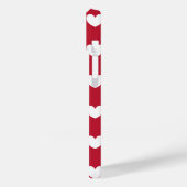 Weiße und rote Polka-Herzen Case-Mate iPhone Hülle (Rückseite / Links)