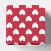 Weiße und rote Polka-Herzen Geschenkschachtel (Oben)
