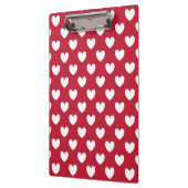 Weiße und rote Polka-Herzen Klemmbrett (Links)