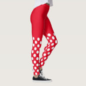 Weiße und rote Polka-Punkte Leggings (Rechts)