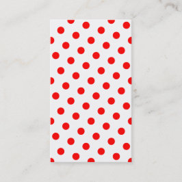Weiße und rote Polka-Punkte Visitenkarte