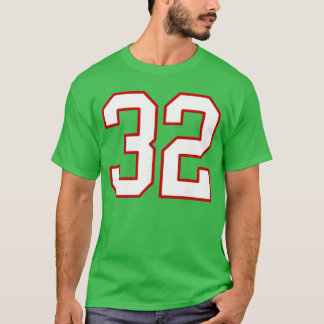 Weiße und rote Sportnummer 32 Trikot Uniform Spiel T-Shirt