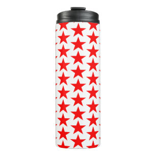 Weiße und rote Stars Thermosbecher