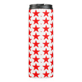 Weiße und rote Stars Thermosbecher (Rückseite)