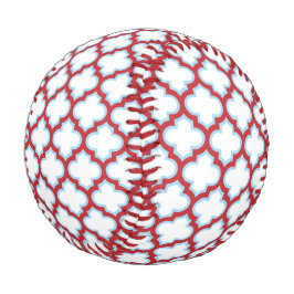 Weiße und rote Trellis, Gitter, Quatrefolie Baseball