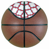 Weiße und rote Trellis, Gitter, Quatrefolie Basketball (Rechts)