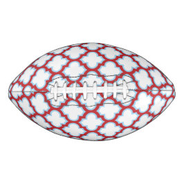 Weiße und rote Trellis, Gitter, Quatrefolie Football