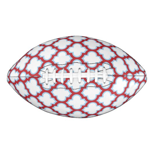 Weiße und rote Trellis, Gitter, Quatrefolie Football (Vorderseite)