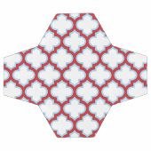 Weiße und rote Trellis, Gitter, Quatrefolie Fußball (Flach)
