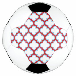 Weiße und rote Trellis, Gitter, Quatrefolie Fußball