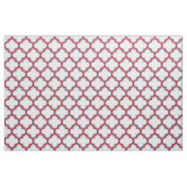 Weiße und rote Trellis, Gitter, Quatrefolie Stoff (Fat Quarter (45,7 x 55,9 cm))