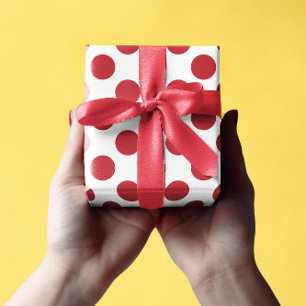 Weiße und rote Tupfen Geschenkpapier