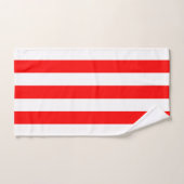 Weiße und rote vertikale Streifen Badhandtuch Set (Handtuch)