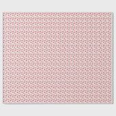 Weiße und rote Weihnachtsbaume mit Schneeflocken-M Geschenkpapier (Flach)