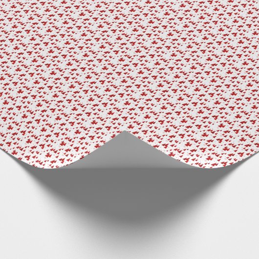 Weiße und rote Weihnachtsbaume mit Schneeflocken-M Geschenkpapier (Ecke)
