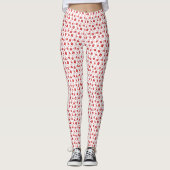 Weiße und rote Weihnachtsgeschenke und Candy Cane Leggings (Vorderseite)