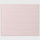 Weiße und rote Weihnachtsschneeflocken Muster Geschenkpapier (Flach)