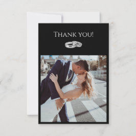 Weiße und schwarze Affäre Dankeskarte