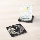 Weiße und schwarze Bären im Yin Yang-Design Getränkeuntersetzer (Rechte Seite)