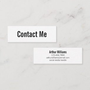 Weiße und schwarze Berufliche Kontaktkarte Telefonnummerkarte