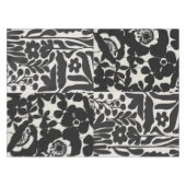 weiße und schwarze Blumendecke Tischdecke (Vorderseite (Horizontal))