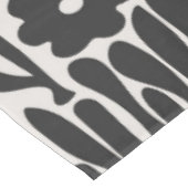 weiße und schwarze Blumendecke Tischdecke (Schrägansicht)