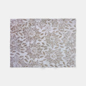 Weiße und schwarze Blumentextilien Fleecedecke (Vorderseite (Horizontal))