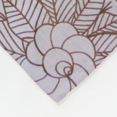 Weiße und schwarze Blumentextilien Fleecedecke (Ecke)