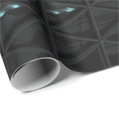 Weiße und schwarze Blumentextilien Geschenkpapier (Rolleneckpunkt)