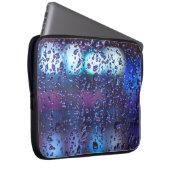 Weiße und schwarze Blumentextilien Laptopschutzhülle (Vorne Rechts)