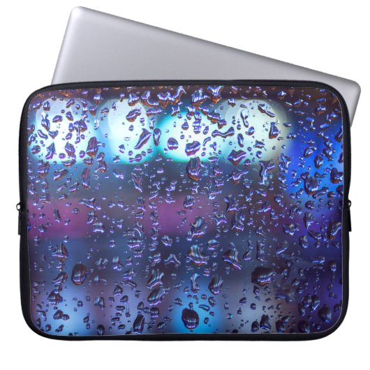 Weiße und schwarze Blumentextilien Laptopschutzhülle (Vorderseite)