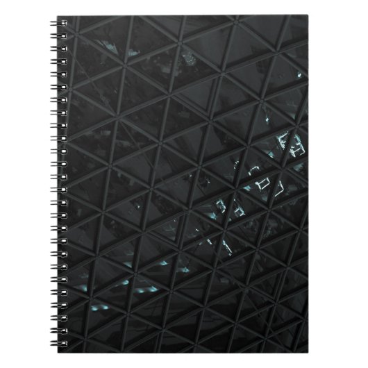 Weiße und schwarze Blumentextilien Notizblock (Vorderseite)